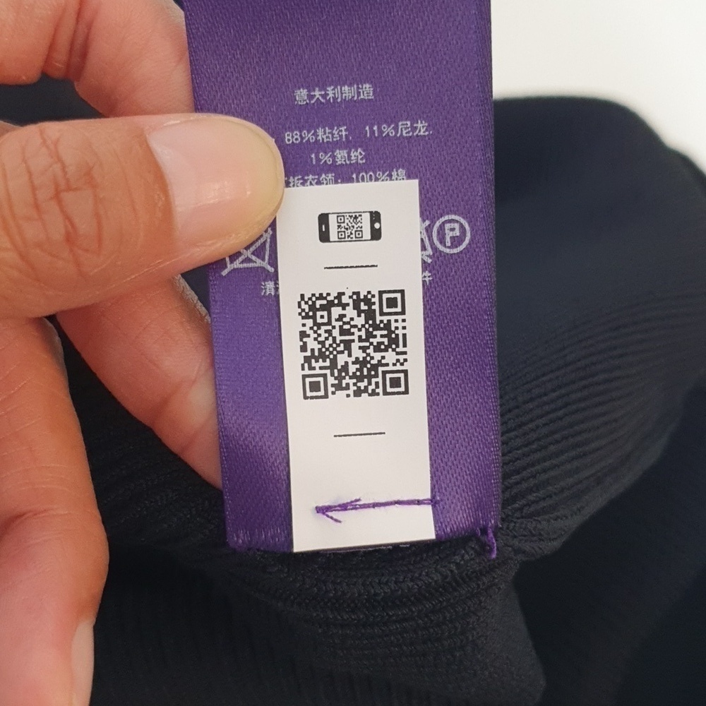 Ralph Lauren Purple Label Woven-Collar Sweater Day Dress - Picture 9 of 14